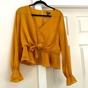 Cropped chiffon blouse
